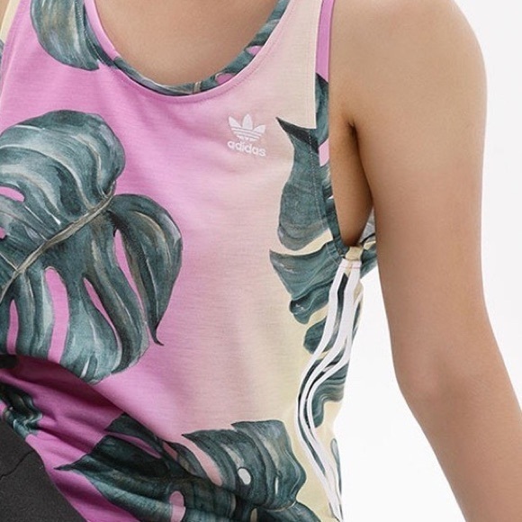 Adidas X FARM Tropical 3 Stripe Tank Top - Picture 5 of 12